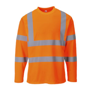 Portwest Hi-Vis Cotton Comfort T-Shirt Long Sleeve