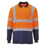 Portwest Hi-Vis Contrast Long Sleeved Polo Shirt