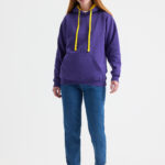 Uneek Contrast Hooded Sweatshirt