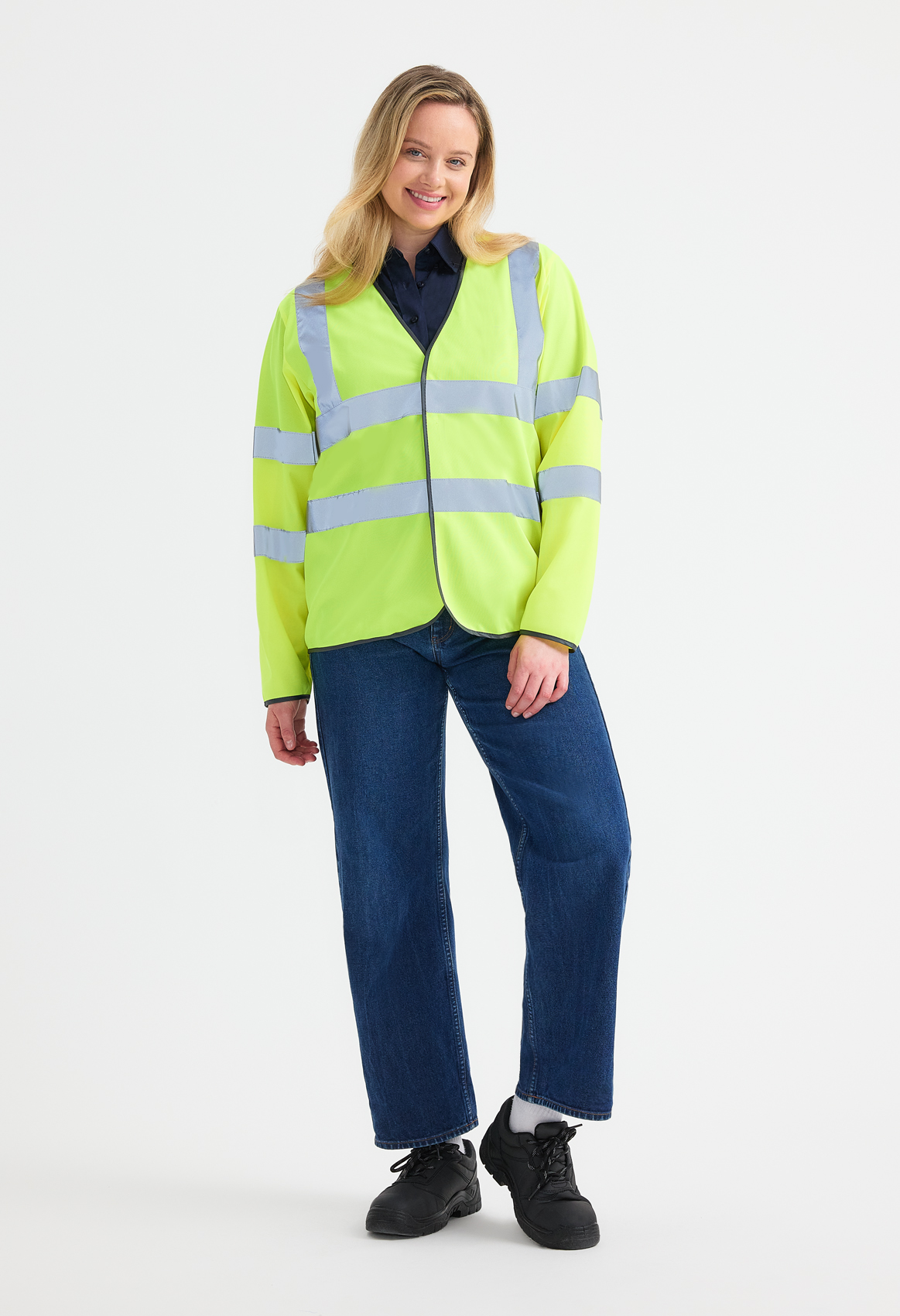 Uneek Long Sleeve Hi Vis Safety Waistcoat