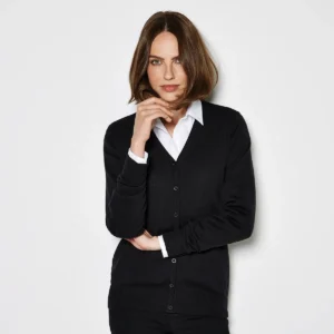 Kustom Kit Ladies' Arundel Long Sleeve V-Neck Cardigan