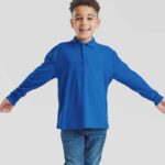 Fruit of the Loom Children's Long Sleeve Poly/Cotton Piqué Polo Shirt