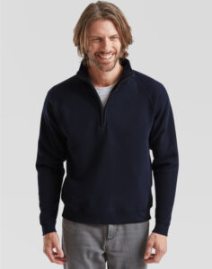 Fruit of the Loom Men's Premium Zip Neck Sweat