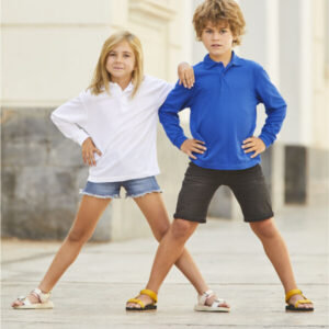 Fruit of the Loom Children's Long Sleeve Poly/Cotton Piqué Polo Shirt