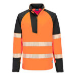PORTWEST PW3 HI-VIS 1/4 ZIP SWEATSHIRT