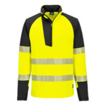 PORTWEST PW3 HI-VIS 1/4 ZIP SWEATSHIRT