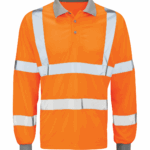 Orbit Andromeda Hi-Vis Long Sleeved Polo Shirt - Orange