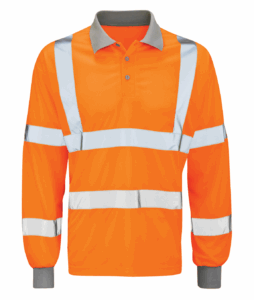 Orbit Andromeda Hi-Vis Long Sleeved Polo Shirt - Orange