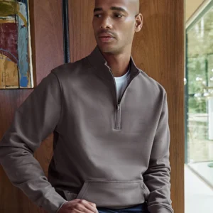 Kustom Kit Regular Fit 1/4 Zip Piqué Sweatshirt Kustom Kit Regular Fit 1/4 Zip Piqué Sweatshirt